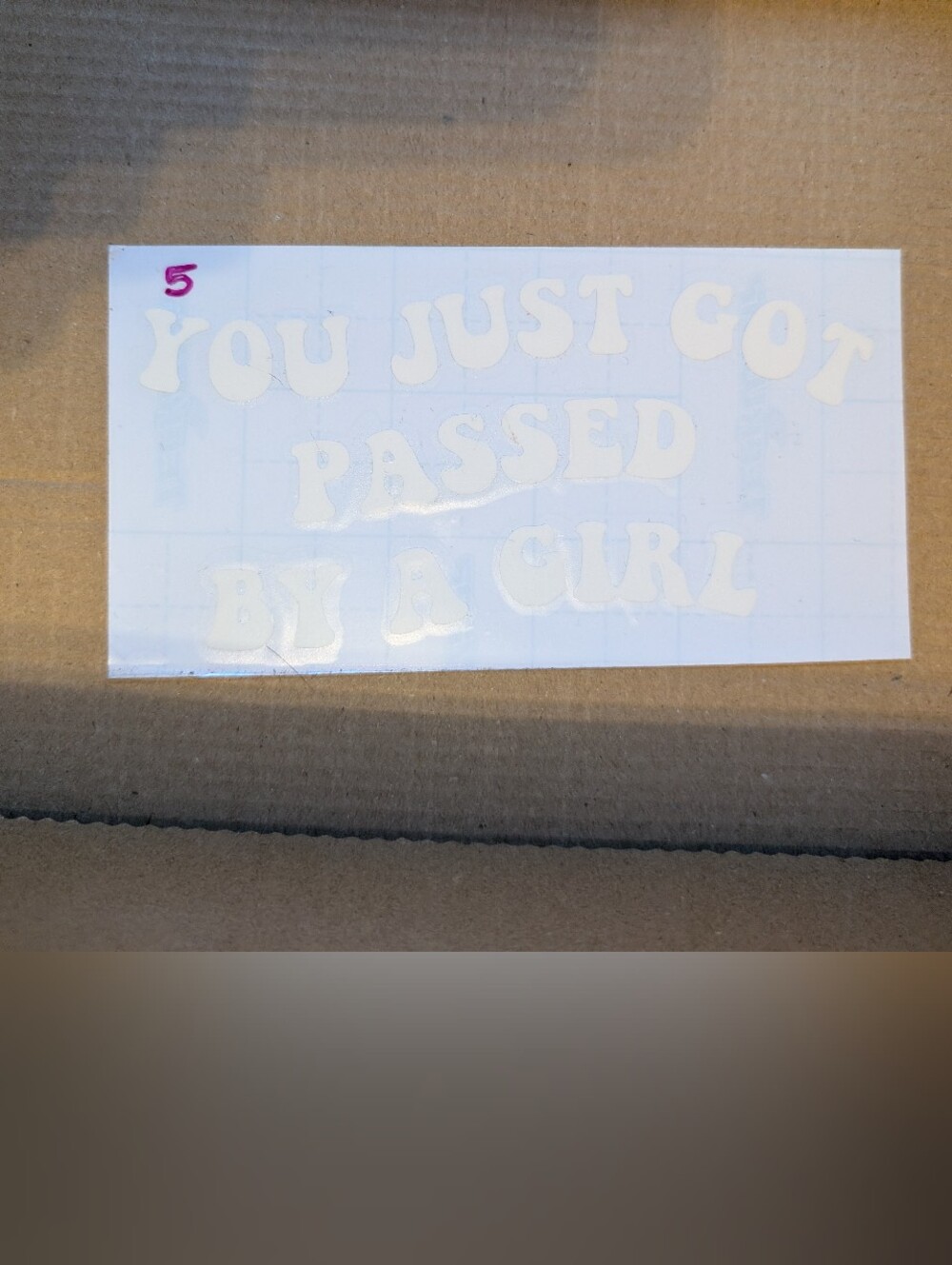 Decal "You Just Got Passed By A Girl"